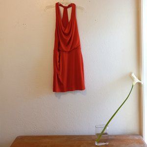 NWOT Drapey Cowl Neck Back Cut Out Dress